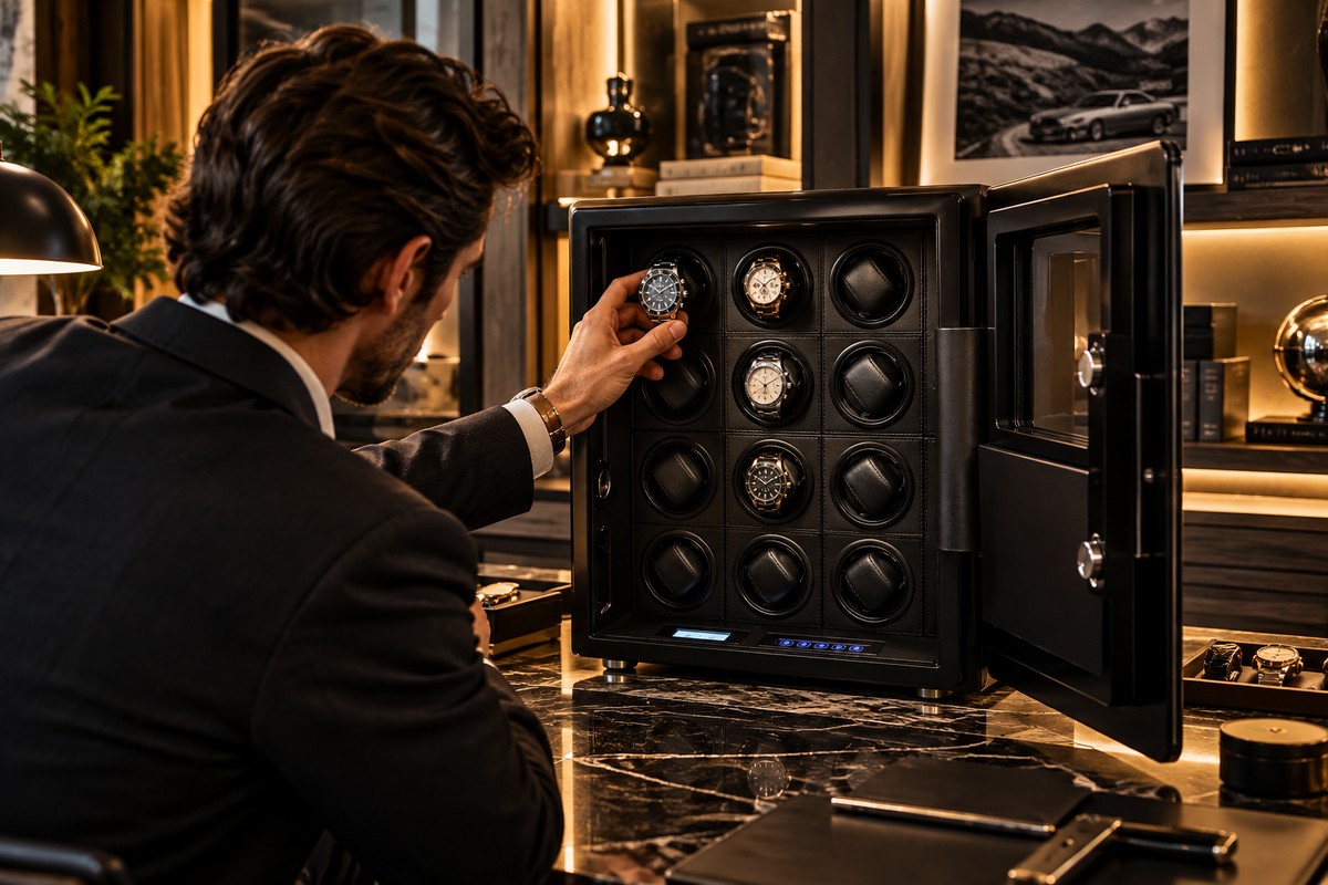Coffre-fort remontoir collection 12 montres