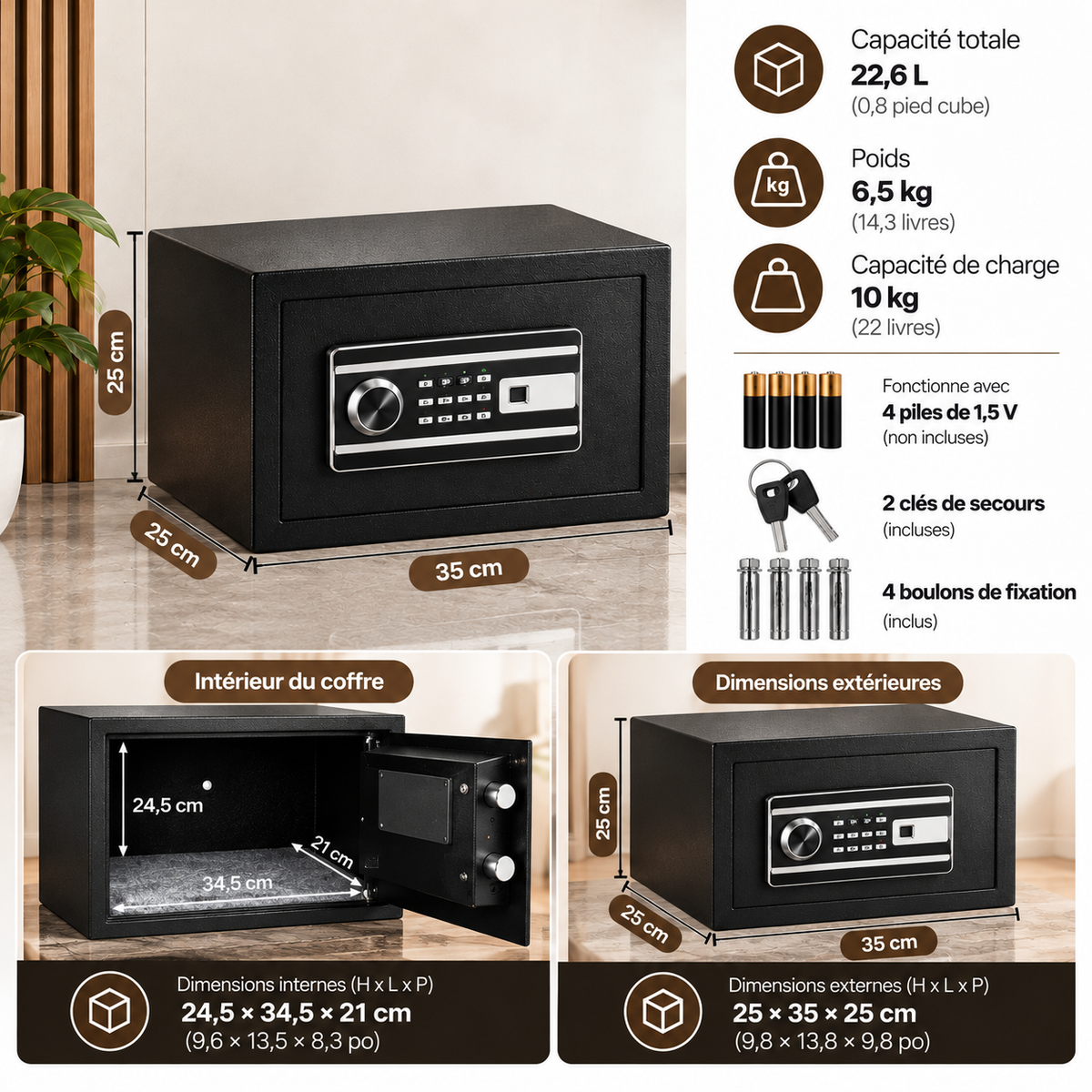 Coffre-fort électronique Compact